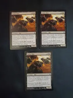 3x Septic Rats Mirrodin Besieged NM Magic The Gathering MTG Tcg See Pics ** - Image 1