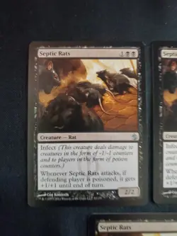 3x Septic Rats Mirrodin Besieged NM Magic The Gathering MTG Tcg See Pics ** - Image 2