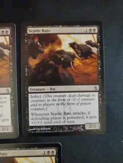 3x Septic Rats Mirrodin Besieged NM Magic The Gathering MTG Tcg See Pics ** - Image 3