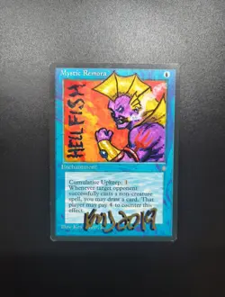 Mystic Remora Ice Age Altered Art Signed MTG Magic The Gathering EDH - Image 1