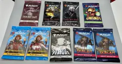 Magic MTG - Lot of 9 Sealed Draft / Play Booster Packs Core 2020 Ixalan Phyrexia - Image 1
