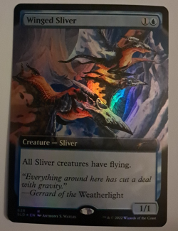 Winged Sliver Borderless FOIL NM/M Secret Lair MTG Magic the Gathering - Image 1