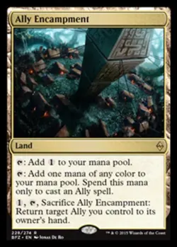 1 x Ally Encampment - Battle For Zendikar - Moderate Play - MTG - Image 1