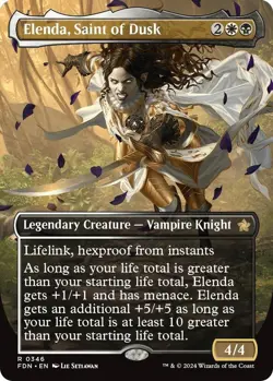 MTG - Elenda, Saint of Dusk (Borderless) (FOIL) (FDN) - Brand New - NM/NP - Image 1