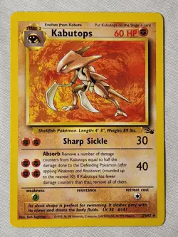 Played (LP) Kabutops - Non-Holo #24 Fossil Pokemon TCG - Image 1