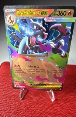 Pokemon Mega Charizard X ex 029 Me: Mega Evolution Promo Holo - Image 1