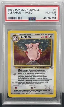 Pokemon Jungle Clefable 1/64 PSA 8 - Image 1