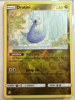 Reverse Holofoil Dratini (148) 148/236 Pokemon Common SM - Unified Minds Card NM - Image 1