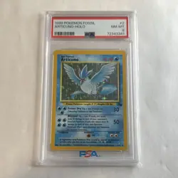 Wizards of the Coast 1999 Pokemon Fossil Articuno 2/62 Holo Rare PSA 8 - Image 1
