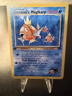 Giovanni's Magikarp 73/132 Gym Challenge English Pokemon 1st Edition MP - Image 1