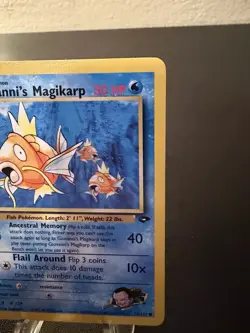 Giovanni's Magikarp 73/132 Gym Challenge English Pokemon 1st Edition MP - Image 3