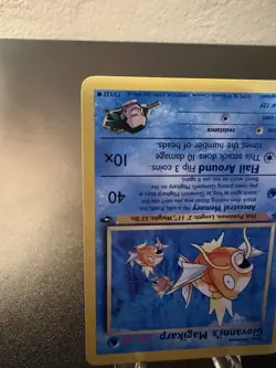 Giovanni's Magikarp 73/132 Gym Challenge English Pokemon 1st Edition MP - Image 4