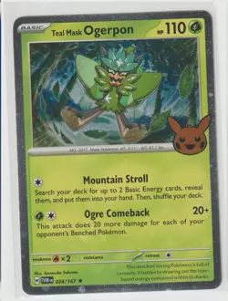 TEAL MASK OGERPON 024/167 RARE TWILIGHT MASQUERADE POKEMON NM/M - Image 1
