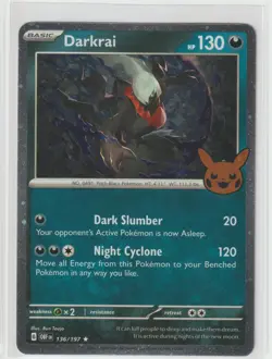 DARKRAI 136/197 RARE OBSIDIAN FLAMES POKEMON NM/M - Image 1