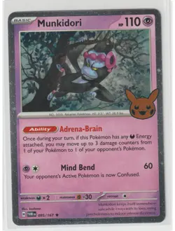 MUNKIDORI 095/167 RARE TWILIGHT MASQUERADE POKEMON NM/M - Image 1