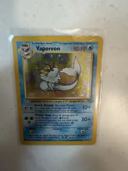 Vaporeon 12/64 Jungle Holo Rare Unlimited Edition Stage 1 HP 80 English - Image 1