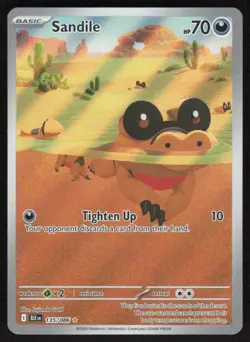 Sandile 135/086 Holo Illustration Rare Black Bolt Pokemon Near Mint - Image 1