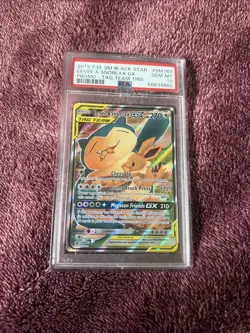 Pokemon Eevee and Snorlax GX SM169 Team Up 2019 PSA 10 Gem Mint - Image 1