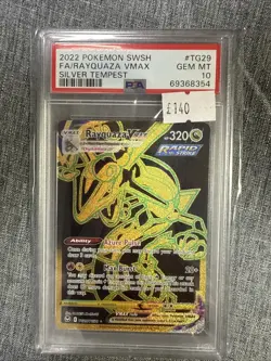 PSA 10 Pokemon TCG Rayquaza VMAX Silver Tempest TG29/TG30 Gem MT - Image 1