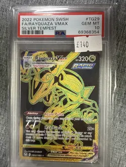 PSA 10 Pokemon TCG Rayquaza VMAX Silver Tempest TG29/TG30 Gem MT - Image 3