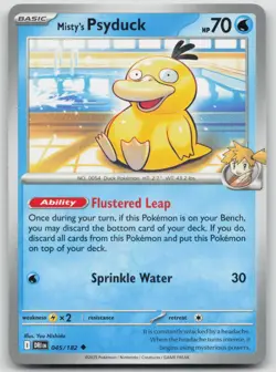 Misty's Psyduck 045/182 Destined Rivals Pokemon NM Uncommon - Image 1