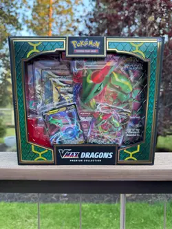 Pokemon TCG VMAX Dragons Premium Collection Box Rayquaza & Duraludon NEW Sealed - Image 1