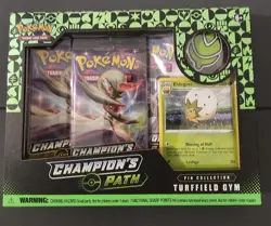 Pokemon TCG Champion's Path Eldegoss Turffield Gym Pin Collection Box (SEALED) - Image 1