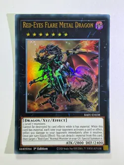Red-Eyes Flare Metal Dragon RA01-EN038 Ultra Rare 1st Edition YuGiOh Card NM - Image 1
