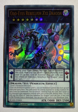 Yugioh Odd-Eyes Rebellion Xyz Dragon BLMR-EN005 Ultra Rare 1st Edition - Image 1