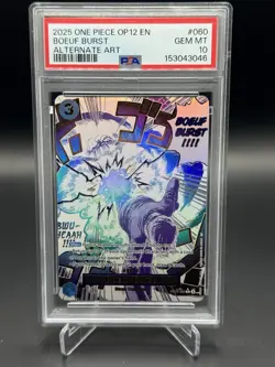 2025 ONE PIECE OP12-060 LEGACY OF THE MASTER BOEUF BURST EVENT ALT ART PSA 10 - Image 1