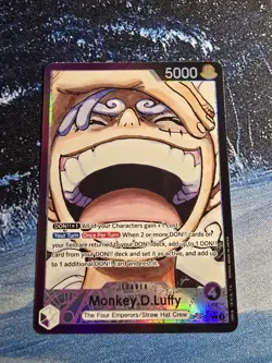 One Piece TCG Monkey D Luffy OP09-061 Alt Art Leader Parallel English NM - Image 1