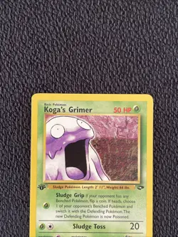 Pokemon Card - Gym Challenge 78/132 - KOGA'S GRIMER (common) **1st Edition** LP - Image 3