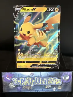 Pokemon Card Pikachu V SWSH063 SWSH Black Star Promo Holo Rare NM - Image 1