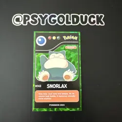 Pokemon Card Peru Pokedex Green Snorlax - Image 1
