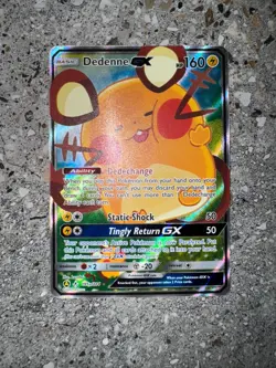 Pokemon TCG Cards Dedenne GX 195a/214 Alt Art Promo Holo - Image 3