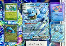 Blastoise ex 009/165 Set - Blooming Waters Promo Jumbo + 4 Cards Pokemon TCG - Image 1