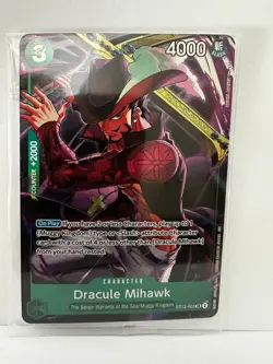 One Piece Karte TCG Dracule Mihawk ST12-003 SR Alt Art Englisch Sealed - Image 1