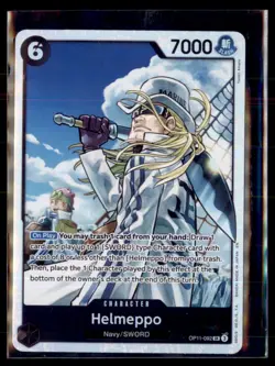One Piece A Fist of Divine Speed OP11-092 Helmeppo Super Rare 3 card lot - Image 1