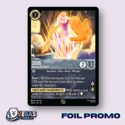 Zeus Missing His Spark 18/P3 Foil Promo Reign of Jafar NM Disney Lorcana - Image 1