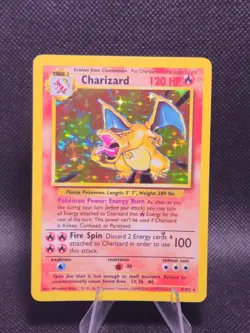 Pokemon TCG Charizard Base Set Holo Unlimited Rare Card 4/102 - Image 1