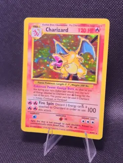 Pokemon TCG Charizard Base Set Holo Unlimited Rare Card 4/102 - Image 3