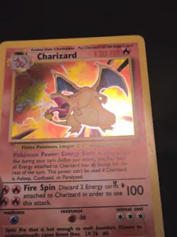 Pokemon TCG Charizard Base Set Holo Unlimited Rare Card 4/102 - Image 5