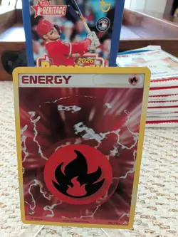 Pokemon Card Fire Energy Holon Phantoms 106/110 Reverse Holo - Image 1