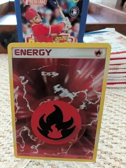Pokemon Card Fire Energy Holon Phantoms 106/110 Reverse Holo - Image 2