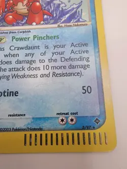 Pokemon TCG Crawdaunt Dragon Holo Rare Card 3/97 - Image 5