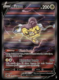 Pokemon Cards Raikou V GG41/GG70 Crown Zenith Galarian Gallery Holo V Rare NM - Image 1