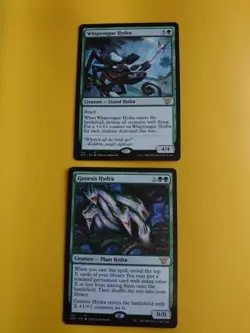 Whiptongue Hydra & Genesis Hydra MTG 2 Card. Rare NEC - Image 1