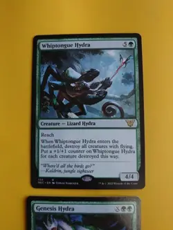 Whiptongue Hydra & Genesis Hydra MTG 2 Card. Rare NEC - Image 3