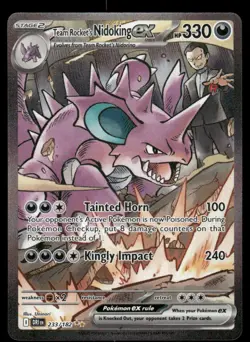 Pokemon Cards Team Rocket's Nidoking ex 233/182 Destined Rivals NM *3 - Image 1
