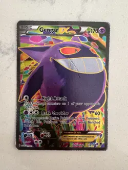 Gengar EX Full Art Ultra Rare Holo 170 HP Pokemon Card XY Phantom Forces 114/119 - Image 1